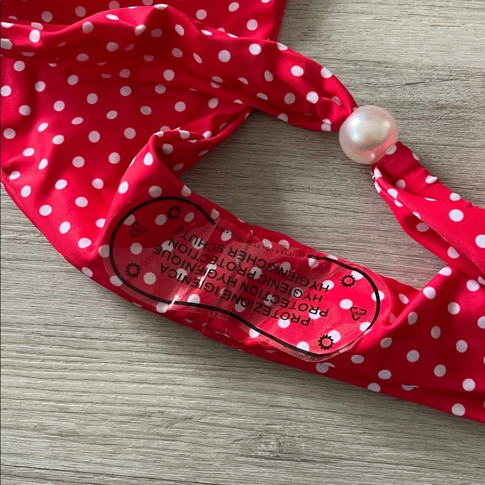 NWOT Red Polka Dot Bikini Set XL